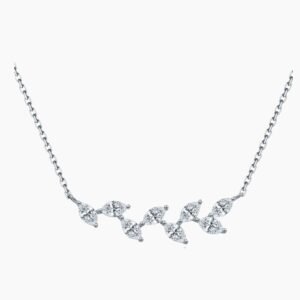 Olive Diamond Leaves Necklace