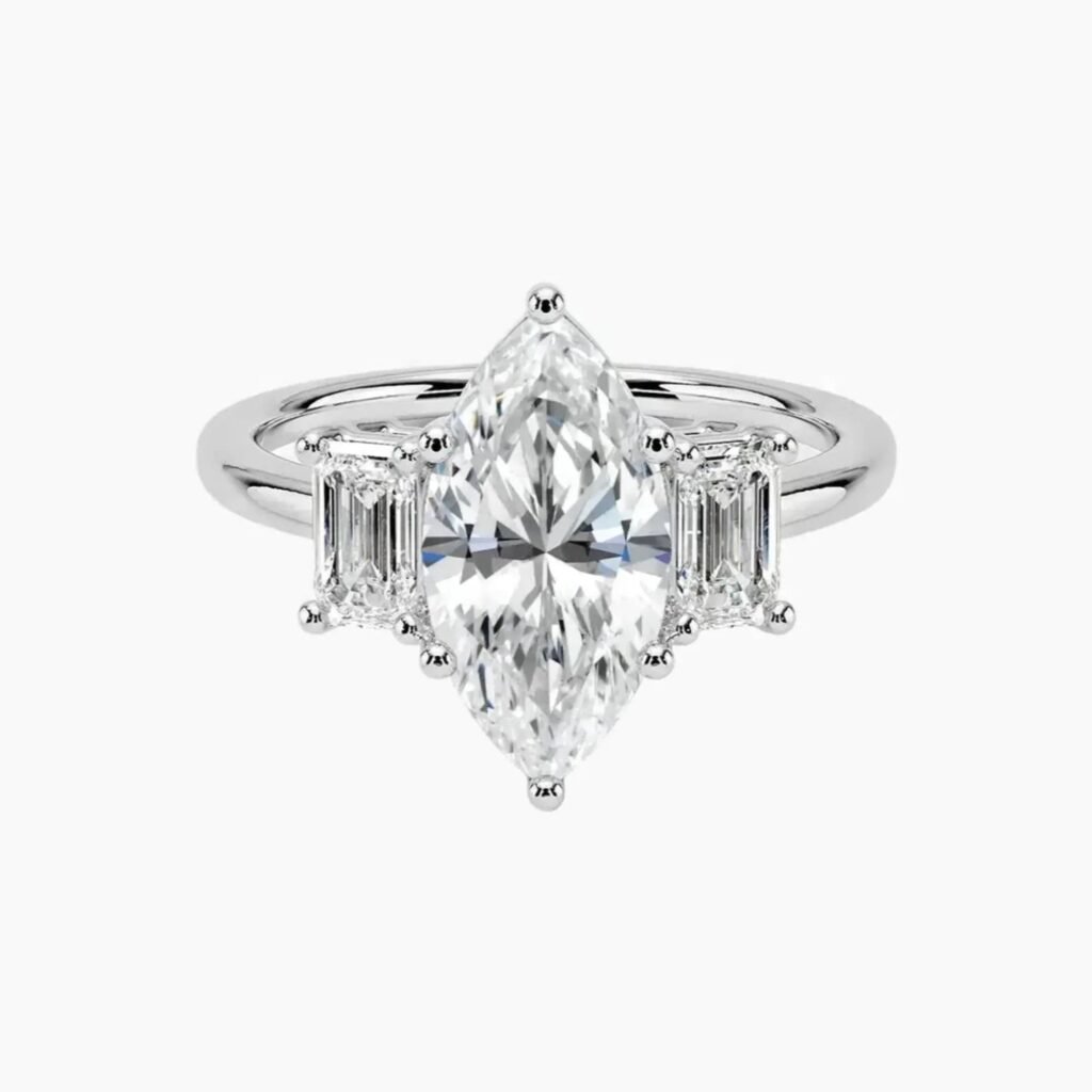 Aurelia Three Stone Marquise