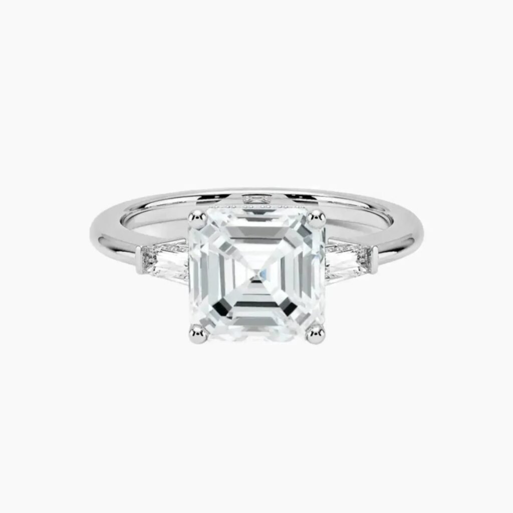 Nyx Hidden Halo Three Stone Asscher
