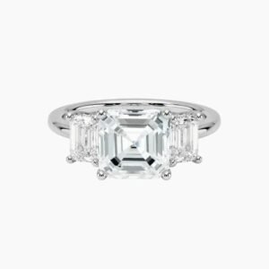 Aurelia Hidden Halo Three Stone Asscher