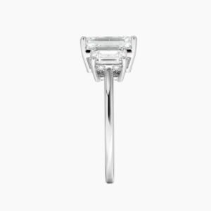 Aurelia Hidden Halo Three Stone Emerald