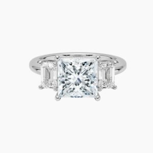 Aurelia Hidden Halo Three Stone Princess