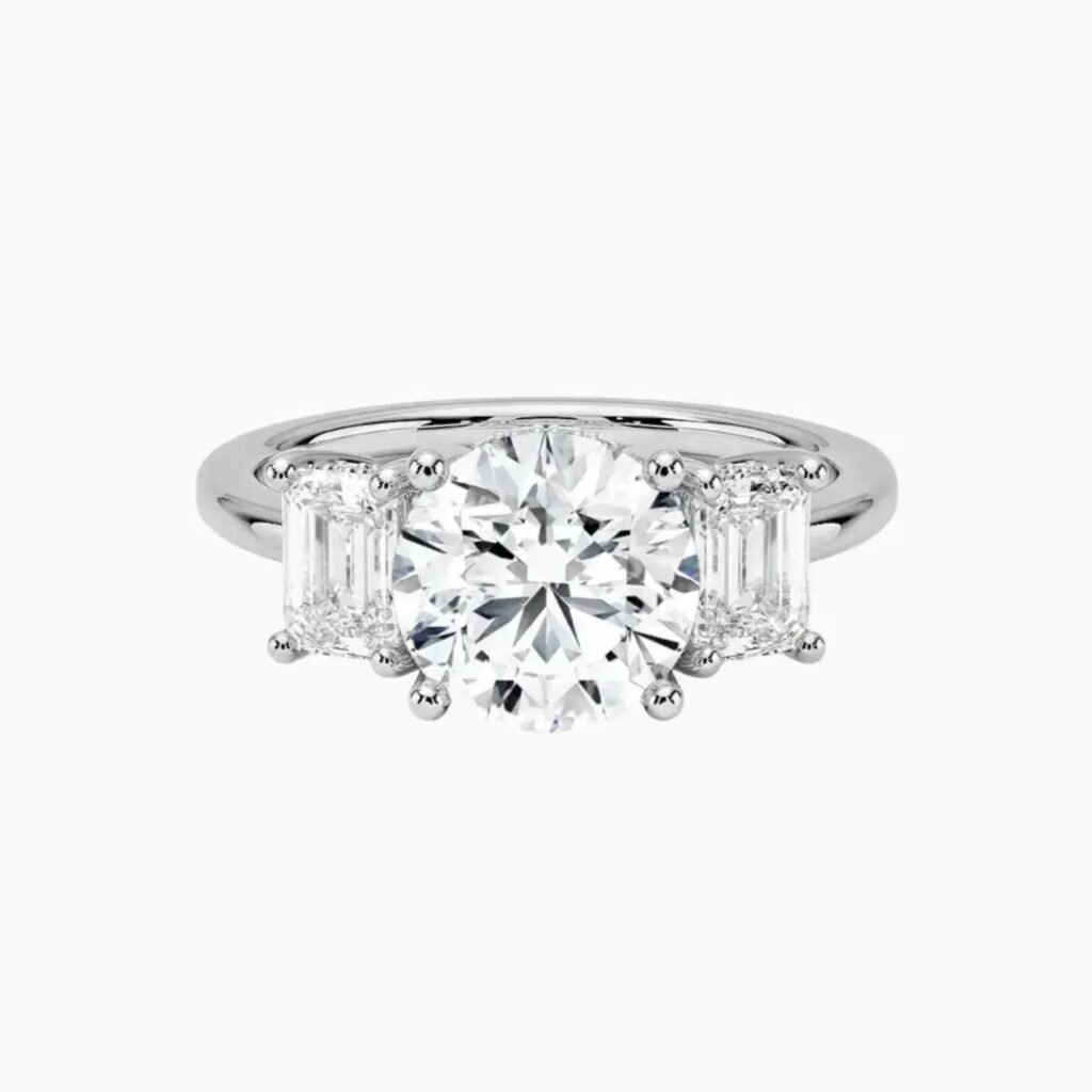 Aurelia Hidden Halo Three Stone Round