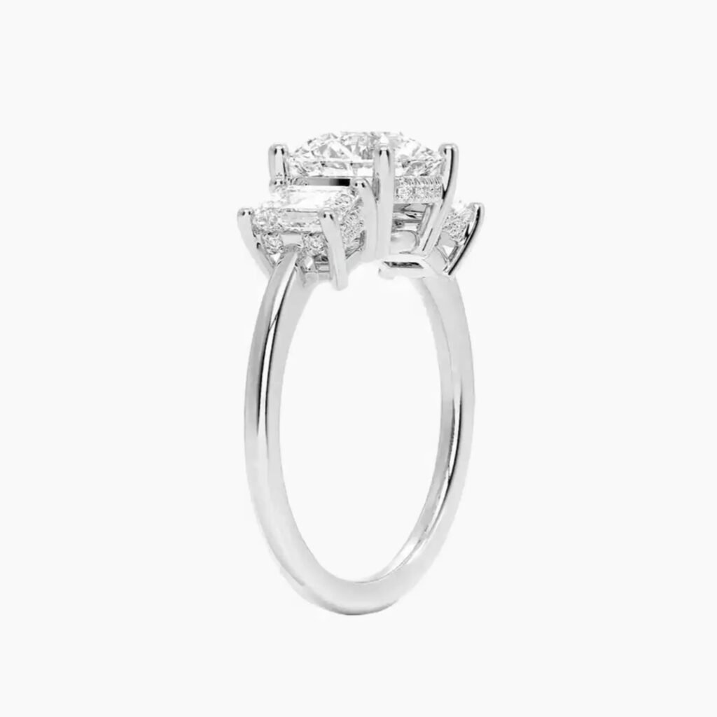 Aurelia Hidden Halo Three Stone Round