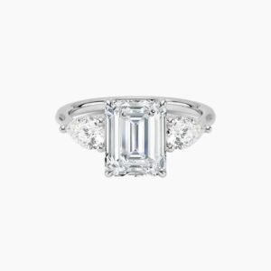 Calliope Three Stone Emerald