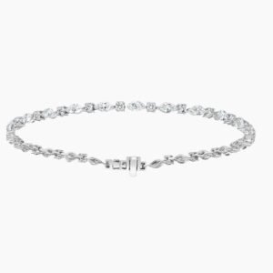 Marquise and Round Tennis Diamond Bracelet