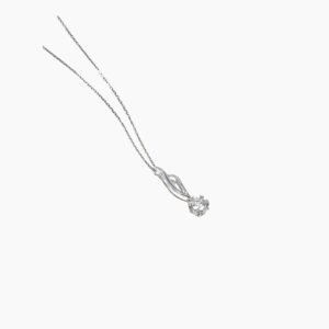 Note Diamond Solitaire Necklace