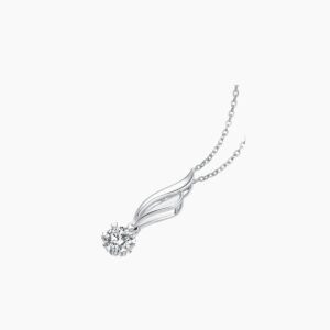 Note Diamond Solitaire Necklace