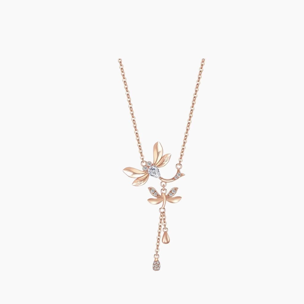 Dragonfly Diamond Necklace