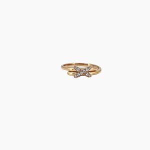 X Shaped Diamond Ring