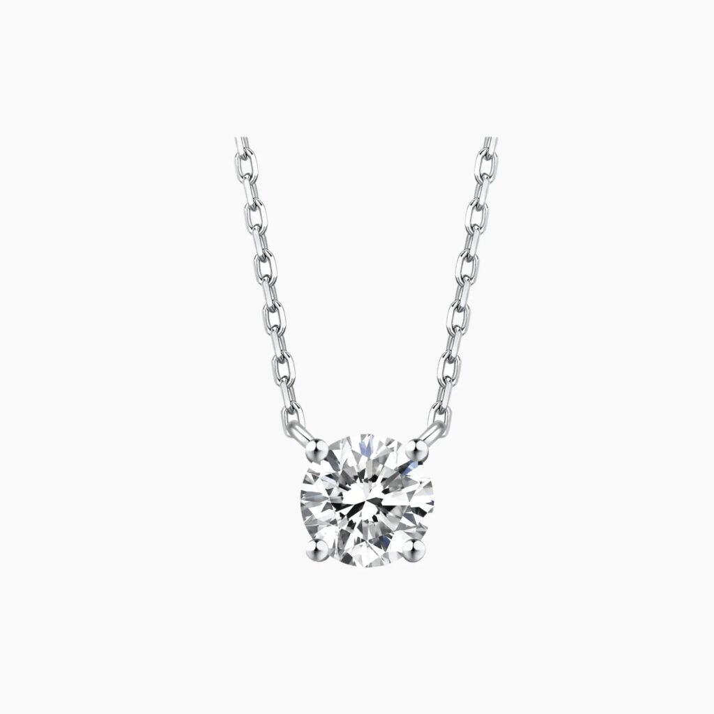 Round Four Prong Solitaire Pendant