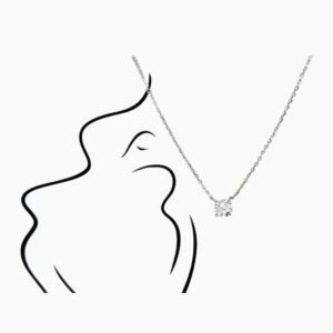 Round Four Prong Solitaire Pendant