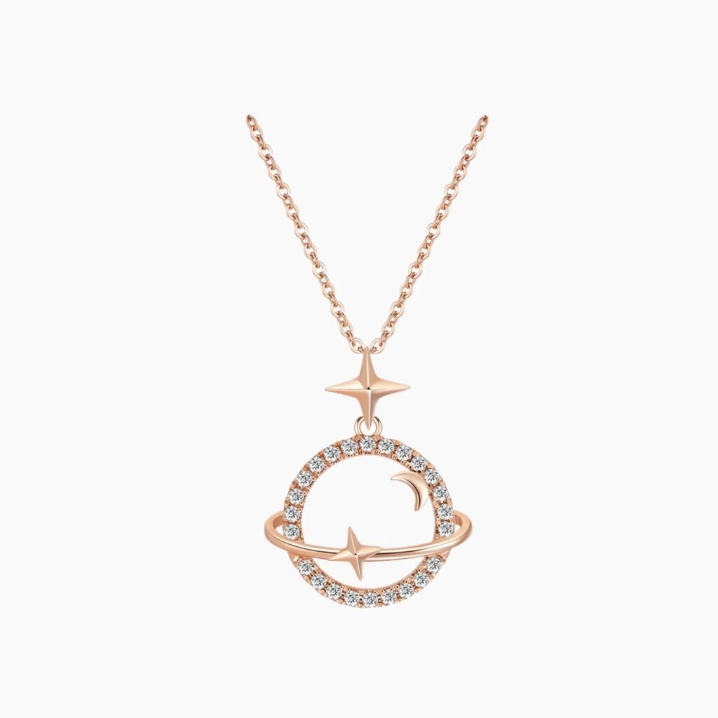 Satellite Planet Diamond Necklace