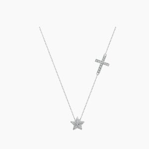 Star Cross Diamond Necklace
