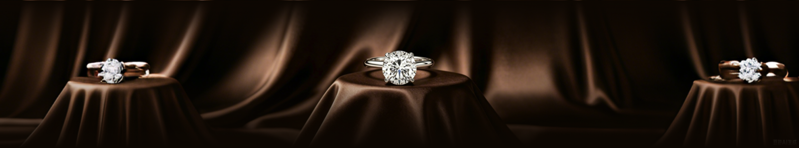 Diamond ring on satin