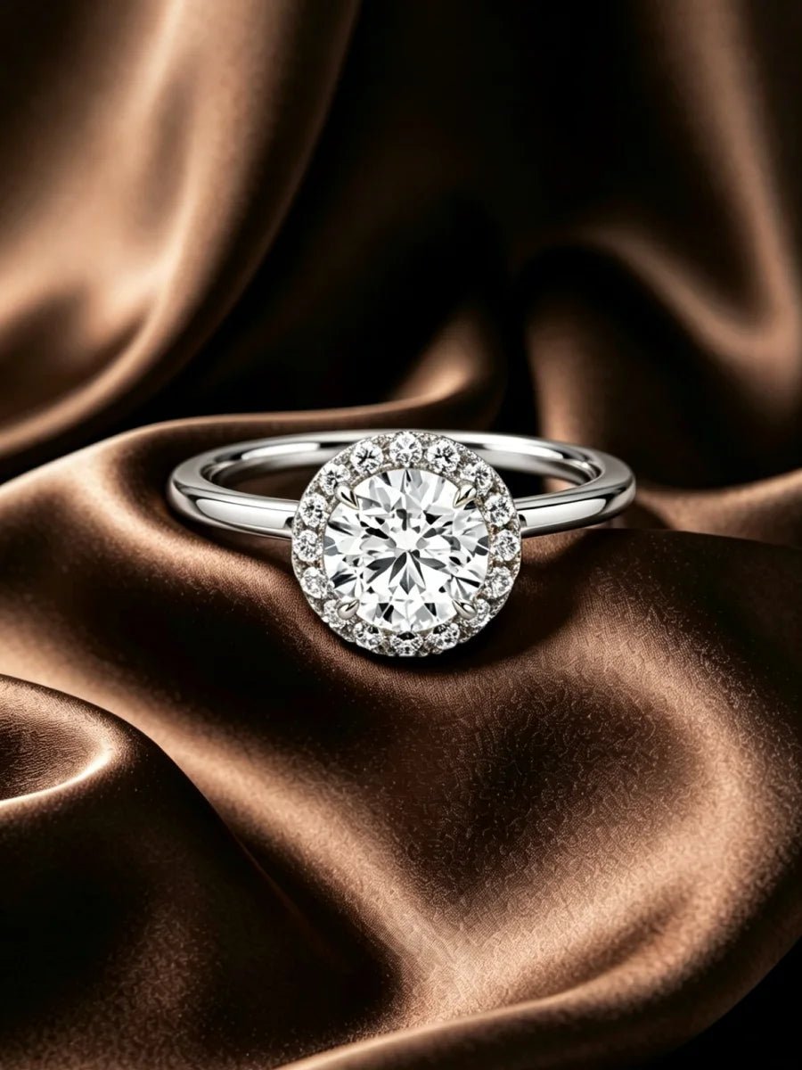 Halo engagement ring