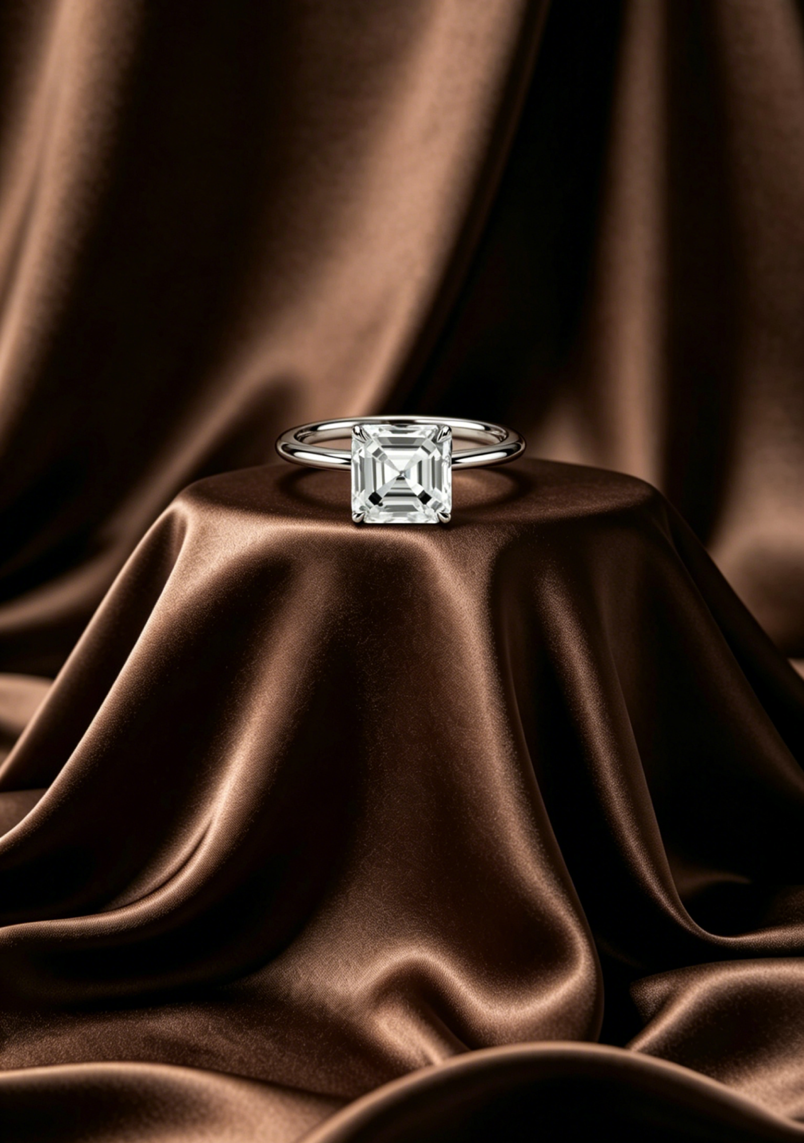Asscher diamond ring