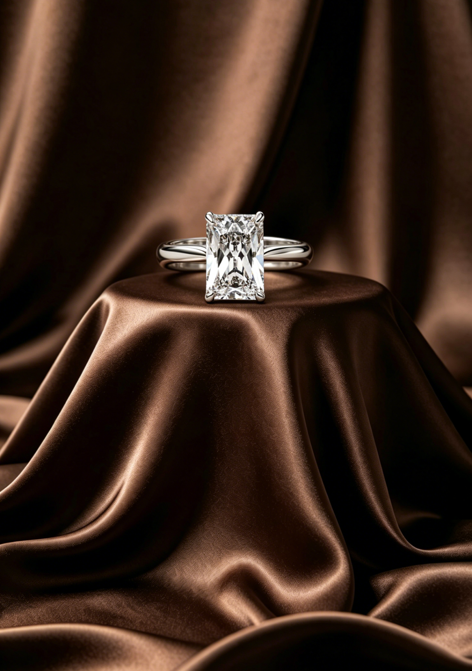 Radiant diamond ring